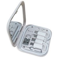 Cable de Datos USB Multifuncional de 60w 3A, Carga Rápida 6 en 1, Kit de Cable de Carga USB C con Espejo, Adaptador de Viaje para Teléfono