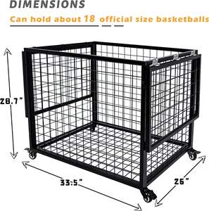 Estante de tienda de pelotas deportivas, jaula de alta capacidad, equipo de entrenamiento de fútbol, garaje, almacenamiento de baloncesto, soporte para pelotas de voleibol al aire libre - Product Image 2