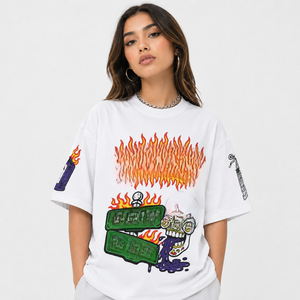 T-shirt unisexe à manches courtes avec imprimé graphique de lettres, col rond, décontracté, pour l'été, en tricot doux et respirant, pour un usage quotidien et streetwear US - Product Image 4