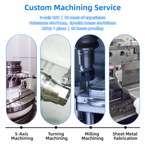 Schnelle Prototypenherstellung CNC-Fräsen Drehen Bohren Bearbeitung Hersteller Maßgefertigte CNC-Präzisions-Metall-/Kunststoffteile - Product Image 2