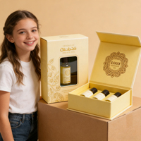 Boîtes rigides personnalisées pour emballages cadeaux de sérum pour la peau à base d'huiles essentielles, fermeture magnétique, carton recyclable, personnalisable UV