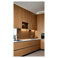 Armoires de cuisine modernes modulaires personnalisées CBMmart, design contemporain, placage bois