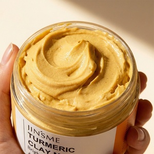 Arcilla de cúrcuma con vitamina C para el cuidado de la piel 120g, limpieza profunda, antioxidante, iluminadora, calmante, reparadora, control de grasa, minimiza los poros, sin perfume - Product Image 1