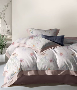 Sang Trọng 100% Tencel Bộ Đồ Giường Bộ Tùy Chỉnh Kích Thước Làm Mát Mùa Hè Chăn In Thiết Kế 300TC Satin - Product Image 3