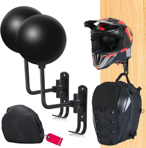 Supporto per Casco JFG Salvaspazio con Rotazione a 180°, Organizzatore da Parete Multifunzione, Espositore per <span class=keywords><strong>Accessori</strong></span> <span class=keywords><strong>Moto</strong></span> - Product Image 1