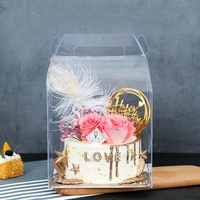 Boîte à gâteau en plastique transparent sur mesure en gros de 6 pouces pour gâteau