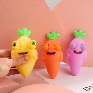 Juguete Antiestrés Creativo de Zanahoria con Ojos Saltones, Juguete Sensorial para Aliviar el Estrés, Juguete de Fruta para Apretar y Salirle los Ojos - Product Image 5