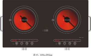 Bếp Điện 2 Tấm Thời Trang 110V 220V, Bếp Hồng Ngoại Nấu Gốm Điện Tử Tích Hợp Cảm Ứng Kép R3500W 4000W - Product Image 5