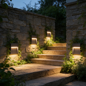 Lampe murale encastrée LED étanche IP65 pour extérieur, escalier, avec verre trempé - Product Image 2
