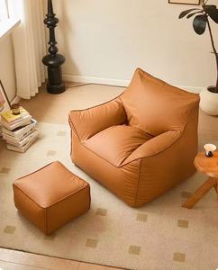 Poltrona <span class=keywords><strong>Sacco</strong></span> di Lusso Singola, Copertura per Divano Relax in <span class=keywords><strong>Ecopelle</strong></span> Scamosciata PU, <span class=keywords><strong>Pouf</strong></span> <span class=keywords><strong>Sacco</strong></span> per Camera da Letto e Soggiorno - Product Image 4