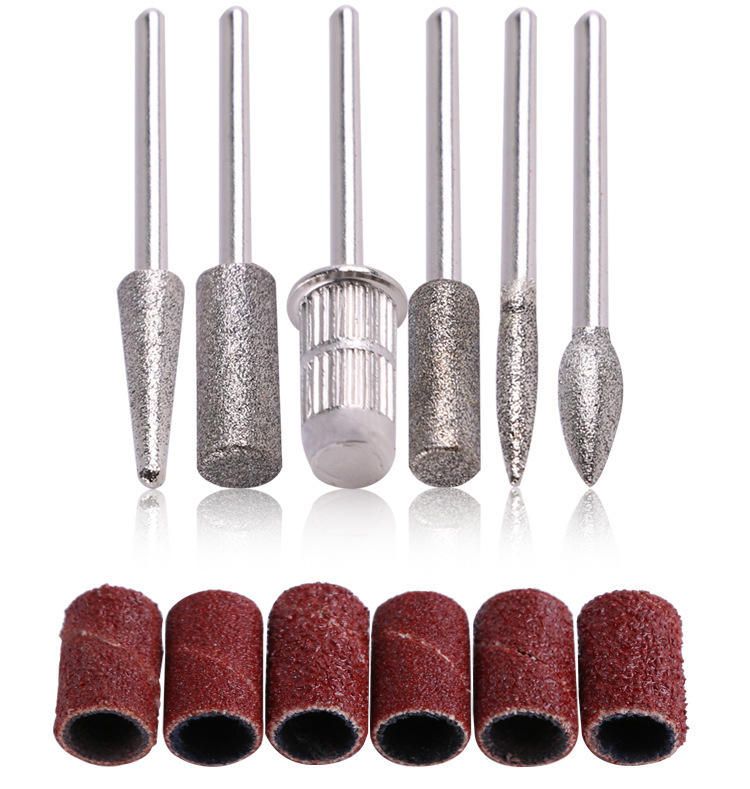 High Quality 6-Shaped Nail Drill Bit Set Trendy Stainless Steel