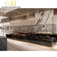 Bancone Bar Caffè Personalizzato, Design d'Interni Chic per Ristoranti, Set di Arredamento Moderno per Caffetterie, Design del Bancone per Panetterie