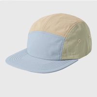 Gorra de Béisbol Personalizada con Bloques de Color, Unisex, Ajustable, de Algodón, con Visera Plana, para Campamento y Actividades al Aire Libre