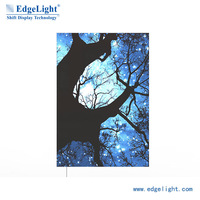 Boîte lumineuse publicitaire rectangulaire murale en alliage d'aluminium LED ultra-mince double face, modèle de plafond en toile à film souple