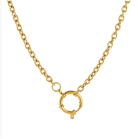 Collier Pendentif Circulaire Croisé Réglable en Acier Inoxydable, Accessoire de Mode, Forme d'Étoile, Forme de Cœur, Croisé Circulaire