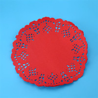 Napperons en papier ronds personnalisés, écologiques, en dentelle, colorés et blancs, sous-verres de table