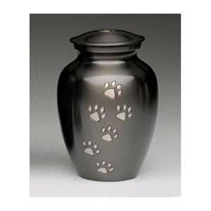 Bình Đựng Tro Bằng Kim Loại Cổ Điển Bằng Đồng Thau Với Đá Phiến In Hình Tang Lễ - Product Image 4