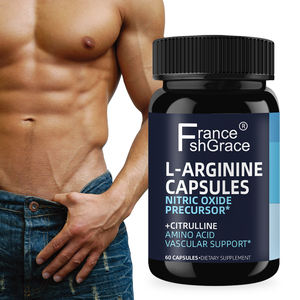 Supplément d'amélioration masculin de haute qualité L Arginine à partir de soutien vasculaire d'acide aminé précurseur d'oxyde nitrique 60 capsules - Product Image 1