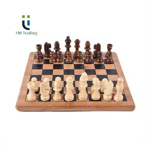 YUMING Deluxe مصنوعة يدويًا من الخيزران مجموعة الشطرنج الخشبية الكلاسيكية الفاخرة لعبة صغيرة قطع لعبة الشطرنج الكلاسيكية الفاخرة - Product Image 3