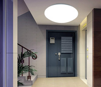 15 watts 300mm diamètre Plafond Monté Capteur De Mouvement à Micro-ondes LED Plafonnier pour Passage/Escalier/Balcon