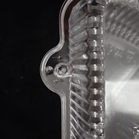 Gâteau au fromage Sandwich conteneur gâteau stockage en stock PET jetable boîte d'emballage en plastique transparent boîtes à gâteaux transparentes avec couvercle