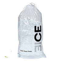 Sacs de congélation en plastique LDPE recyclables de haute qualité avec cordon de serrage pour glaçons, 10/20 lb