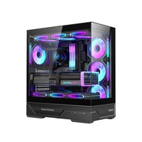 PC de jeu monobloc prêt à l'emploi avec Windows 11 Pro, 8 Go DDR4, NVMe 500 Go, 6 ventilateurs RGB, processeur R5 3500X, carte graphique RX580