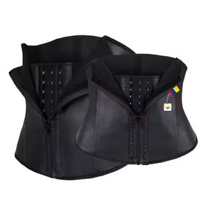 Faja Gaine Amincissante Courte <span class=keywords><strong>pour</strong></span> Torse, Enveloppement Abdominal, <span class=keywords><strong>Ceinture</strong></span> de Maintien à Crochets Intérieurs et Fermeture Éclair, Effet Sablier - Product Image 1