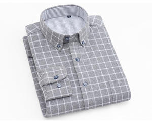 <span class=keywords><strong>Camicia</strong></span> <span class=keywords><strong>a</strong></span> <span class=keywords><strong>quadri</strong></span> da <span class=keywords><strong>uomo</strong></span> in flanella di cotone 100% <span class=keywords><strong>Slim</strong></span> Fit primavera autunno <span class=keywords><strong>uomo</strong></span> marca Casual maniche lunghe abbottonatura camicie di flanella - Product Image 3