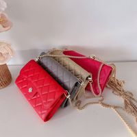 Pochette de téléphone en cuir véritable de luxe, mini sac bandoulière matelassé, avec chaîne détachable, porte-monnaie