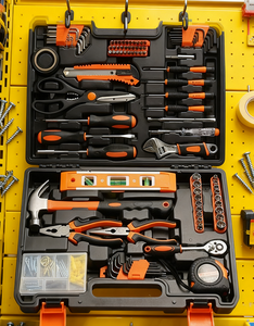 مجموعة أدوات متوفرة في المخزون في الولايات المتحدة ، مجموعات أدوات الأجهزة ، صناديق أدوات الأعمال الخشبية لإصلاح المنزل ، عقارات - Product Image 3