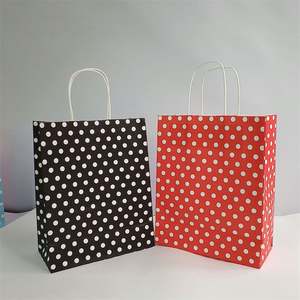 Sacs cadeaux en papier de taille moyenne 16*8*22cm, sacs en papier brun avec poignées, en vrac, pour mariage, fête, cadeaux - Product Image 2