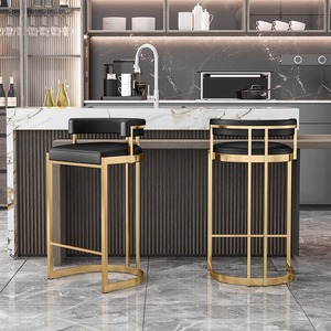 Chaises et tabourets <span class=keywords><strong>de</strong></span> <span class=keywords><strong>bar</strong></span> Wayon, modernes, luxueux, en métal haut <span class=keywords><strong>de</strong></span> gamme, en velours, avec siège pivotant, pour hôtel et restaurant, repas en plein air - Product Image 4