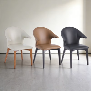 Sedia da Pranzo Moderna Ruili in Pelle e Tessuto, Stile Italiano, con Struttura in Bronzo, per Sala da Pranzo - Product Image 5