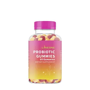  Probiotik mentah + produsen prebiotik Gummy prebiotik wanita Gummies bebas gula