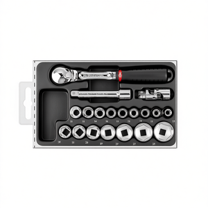 Juego de herramientas 519/605CEB, kit de llaves de vaso de 24 piezas con trinquete y extensiones para reparación automotriz - Product Image 2