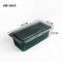 Transparante, voedselveilige plastic rechthoekige voedselbewaarbox voor gedroogd fruit, taarten, sandwiches, aanpasbaar