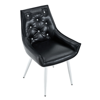 Fauteuil d'appoint moderne en cuir PU premium à motif crocodile, dossier décoré de diamants, pieds en métal chromé doré, pour la maison ou le bureau