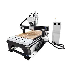 Leveranciersbeoordelingsprocedures Hot Sale Twee Proces Cnc Router Atc Met Vacuümtafel 4X8 Voor Houten Meubelmakerij