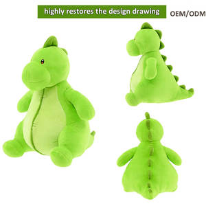 Jouets en peluche personnalisés en forme de dinosaure, en coton PP doux, anti-stress, pour anniversaire, promotionnels, mascotte - Product Image 4
