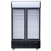 Ventes directes d'usine Commercial 2 porte en verre réfrigérateur vitrine supermarché affichage bouteille boisson refroidisseur réfrigérateur
