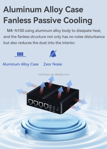 Tường lửa pfsense không quạt Mini PC <span class=keywords><strong>Intel</strong></span> 12 N100 j6412 Quad core 4xintel I226 2.5g LAN 4K HD dp an ninh Router mini máy tính để bàn OEM - Product Image 3