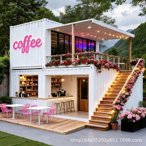 Casa Contenedor Moderna con Balcón y Área de Asientos al Aire Libre para Uso como Cafetería o Panadería - Product Image 3