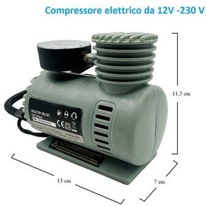 Portable Electric <b>Mini</b> Air <b>Compressor</b> 12V 300psi With Pressure Gauge And 3 Adapters For Cars And Campers - Product Image 2