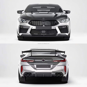 Divisor de Parachoques Delantero de Fibra de Carbono Estilo PAK para BMW Serie 8 F91 F92 F93 M8 Coupé Sedán 2019-2023, Alerón Delantero - Product Image 1