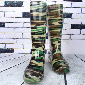 Botas de Lluvia de Camuflaje para Hombre, de Caña Alta, Antideslizantes, para Trabajo, con Tacón Bajo, Impermeables, para Uso en Exteriores - Product Image 3