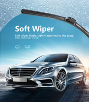 WEILONG Rahmenlose Scheibenwischer 18 Adapter Universell Passend Naturkautschuk Geräuscharm Windschutzscheibenwischer OE-Qualität für 99% aller Autos