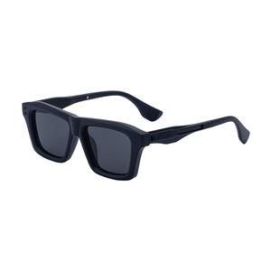Gafas de sol cuadradas ZS98502 para hombre, negras, con lentes de PC UV400, montura de plástico y metal, protección solar para conducir al aire libre. - Product Image 3