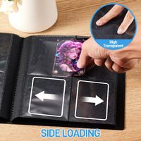 Prix de gros, classeur pour cartes à collectionner en PP, coloré, compatible avec 4 pochettes, album pour cartes, dossier, 160 cartes de jeu à chargement latéral, porte-cartes, livre