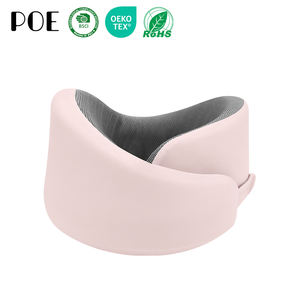 Oreiller de <span class=keywords><strong>voyage</strong></span> ergonomique en mousse à mémoire de forme rafraîchissante en forme de U avec logo personnalisé pour <span class=keywords><strong>avion</strong></span> et voiture – Confort portable au quotidien - Product Image 1